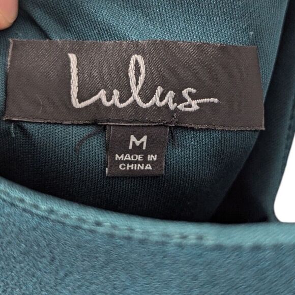 Lulus Infinite Glory Maxi Dress Green Teal M Style IDB71970 Regency Formal Party - Picture 5 of 7